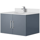 Lexora Geneva 30" W x 22" D Dark Grey Bath Vanity Marble Top with Faucet Set