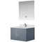 Lexora Geneva 30" W x 22" D Dark Grey Bath Vanity Marble Top with Faucet Set and 30" LED Mirror