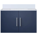 Lexora Geneva 30" W x 22" D Navy Blue Bath Vanity and Marble Top