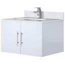 Lexora Geneva 30" W x 22" D Glossy White Bath Vanity Marble Top with Faucet Set