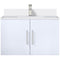 Lexora Geneva 30" W x 22" D Glossy White Bath Vanity Marble Top with Faucet Set