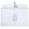 Lexora Geneva 30" W x 22" D Glossy White Bath Vanity Marble Top with Faucet Set