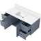 Lexora Geneva 48" W x 22" D Dark Grey Bath Vanity and Marble Top