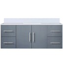 Lexora Geneva 48" W x 22" D Dark Grey Bath Vanity and Marble Top