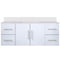 Lexora Geneva 48" W x 22" D Glossy White Bath Vanity and Marble Top