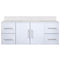 Lexora Geneva 48" W x 22" D Glossy White Bath Vanity and Marble Top