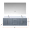 Lexora Geneva 60 " W x 22 " D Dark Grey Double Bath Vanity and Marble Top