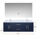 Lexora Geneva 60 " W x 22 " D Navy Blue Double Bath Vanity and Marble Top