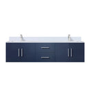 Lexora Geneva 72" W x 22" D Navy Blue Double Bath Vanity Marble Top with Faucet Set