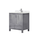 Lexora Jacques 30" W x 22" D Bath Vanity, Marble Top with Faucet Set