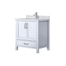 Lexora Jacques 30" W x 22" D Bath Vanity, Marble Top with Faucet Set