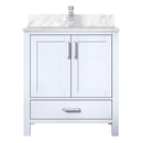 Lexora Jacques 30" W x 22" D Bath Vanity, Marble Top with Faucet Set