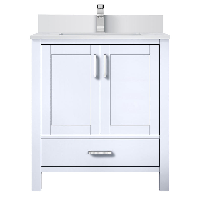 Lexora Jacques 30" W x 22" D Bath Vanity, Marble Top with Faucet Set