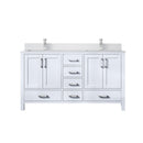 Lexora Jacques 60" W x 22" D Double Bath Vanity with Marble Top and Faucet Set