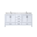 Lexora Jacques 72" W x 22" D Double Bath Vanity and Marble Top with Faucet Set