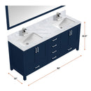 Lexora Jacques 80" W x 22" D Double Bath Vanity and Marble Top with Faucet Set