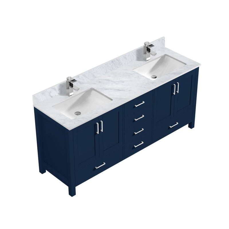 Lexora Jacques 80" W x 22" D Double Bath Vanity and Marble Top with Faucet Set