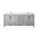 Lexora Jacques 80" W x 22" D Double Bath Vanity and Marble Top with Faucet Set