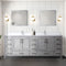 Lexora Jacques 84" W x 22" D Distressed Grey Double Bath Vanity and Marble Top