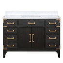 Lexora Laurel 48" W x 22" D Single Bath Vanity and Carrara Marble Top