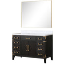 Lexora Laurel 48" W x 22" D Single Bath Vanity Carrara Marble Top and 46" Mirror