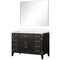 Lexora Laurel 48" W x 22" D Single Bath Vanity Carrara Marble Top and 46" Mirror