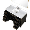 Lexora Laurel 48" W x 22" D Single Bath Vanity Carrara Marble Top with Faucet Set and 46" Mirror