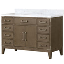 Lexora Laurel 48" W x 22" D Single Bath Vanity and Carrara Marble Top