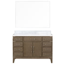 Lexora Laurel 48" W x 22" D Single Bath Vanity Carrara Marble Top and 46" Mirror