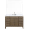 Lexora Laurel 48" W x 22" D Single Bath Vanity Carrara Marble Top with Faucet Set and 46" Mirror