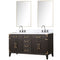 Lexora Laurel 60" W x 22" D Double Bath Vanity Carrara Marble Top with Faucet Set and 28" Mirrors