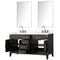 Lexora Laurel 60" W x 22" D Double Bath Vanity Carrara Marble Top with Faucet Set and 28" Mirrors