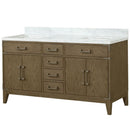 Lexora Laurel 60" W x 22" D Double Bath Vanity and Carrara Marble Top