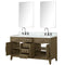 Lexora Laurel 60" W x 22" D Double Bath Vanity Carrara Marble Top with Faucet Set and 28" Mirrors