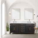 Lexora Laurel 72" W x 22" D Double Bath Vanity and Carrara Marble Top