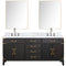 Lexora Laurel 72" W x 22" D Double Bath Vanity Carrara Marble Top with Faucet Set and 34" Mirrors