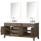 Lexora Laurel 72" W x 22" D Double Bath Vanity Carrara Marble Top with Faucet Set and 34" Mirrors