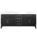 Lexora Laurel 80" W x 22" D Double Bath Vanity and Carrara Marble Top