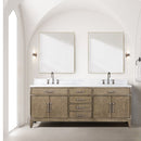 Lexora Laurel 80" W x 22" D Double Bath Vanity and Carrara Marble Top