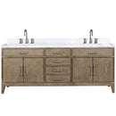 Lexora Laurel 80" W x 22" D Double Bath Vanity Carrara Marble Top and Faucet Set