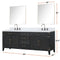 Lexora Laurel 84" W x 22" D Double Bath Vanity and Carrara Marble Top