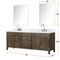 Lexora Laurel 84" W x 22" D Double Bath Vanity and Carrara Marble Top