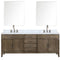 Lexora Laurel 84" W x 22" D Double Bath Vanity Carrara Marble Top with Faucet Set and 36" Mirrors