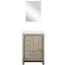 Lexora Lafarre 24" W x 20" D Rustic Acacia Bath Vanity Marble Top and 18" Mirror