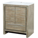 Lexora Lafarre 30" W x 20" D Rustic Acacia Bath Vanity and Marble Top