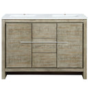 Lexora Lafarre 48" W x 20" D Rustic Acacia Double Bath Vanity and Marble Top