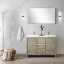 Lexora Lafarre 48" W x 20" D Rustic Acacia Double Bath Vanity Cultured Marble Top with Faucet Set