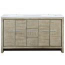 Lexora Lafarre 60" W x 20" D Rustic Acacia Double Bath Vanity and Marble Top