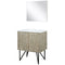 Lexora Lancy 30" W x 20" D Rustic Acacia Bath Vanity Marble Top and 28" Mirror