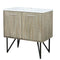 Lexora Lancy 36" W x 20" D Rustic Acacia Bath Vanity Marble Top